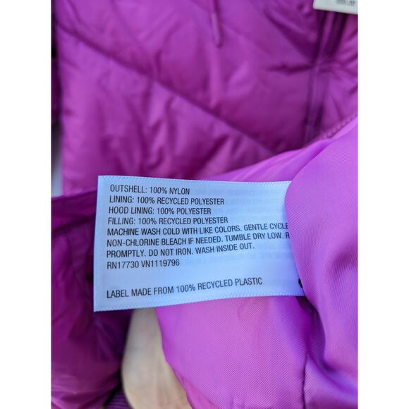 A New Day Coat Puffer Jacket Large Magenta Pink Full Zip Water Resistant Winter - Picture 5 of 11